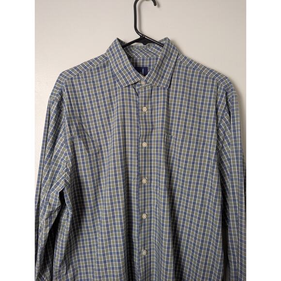Johnnie O Prep Formance Button Down Shirt Mens Large Plaid Casual Stretch - Picture 4 of 9